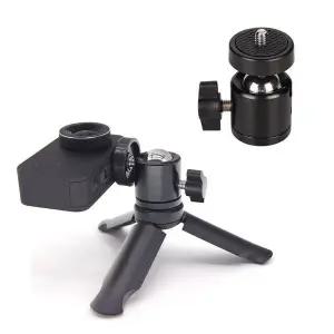 [셀러에이드]카메라 DSLR 볼헤드 마운트 스탠드 LED 라이트 플래시