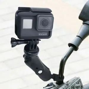 [셀러에이드]액션캠 바이크 사이드미러 백미러 고정 마운트 거치대 고프로 호환