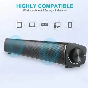 천장 소음 서브 미니 블루투스 컴퓨터 USB 스피커 사운드 블래스터 오디오 케이블 게임 우퍼