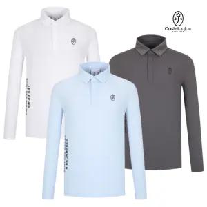 까스텔바작 골프 남성 슬로건 프린트 여름 메쉬 냉감 긴팔 티셔츠 BGEM-T...