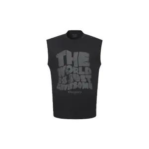 디스커버리래쉬가드 TQT DMSW77053-BKS 핫썸머 남성 그래픽 슬리브리스 워터티셔츠