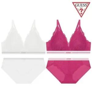 매장정품 GUESS 게스 [선물포장] 스트링 레이스 볼륨 브라렛 햄팬티세트 2종 택1 OCWBRBPC92 1373154