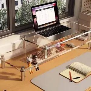 받침대 노트북 데스크 아크릴 투명 사무용 컴퓨터 모니터