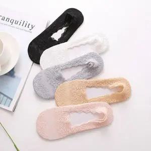 논슬립 덧신 시원한 레이스 데일리 여성 덧신 여름용 페이크삭스 스타킹 운동화 발가락 발목