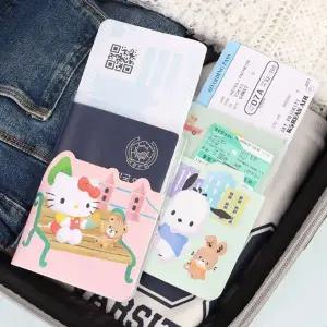 산리오 캐릭터 여권 커버 케이스 1P 보딩 티켓 홀더 카드 포켓 수납