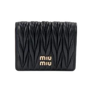 26SS 금장 로고 마틀라세 코인포켓 반지갑 블랙 5MV204 AFPP F0002