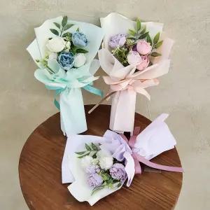 아스파시아 영원한 기억 미니장미 조화 성묘 꽃다발