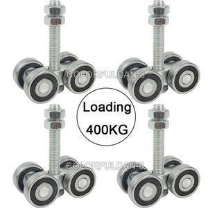 4개 중량 슬라이딩 도어 롤러 산업용 행잉 레일 휠 풀리 400KG 하중