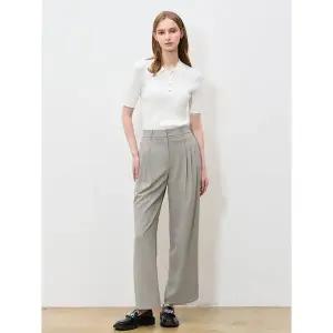 [하프클럽/]네추럴핏 핀턱 롱 와이드 팬츠 (택가격 168000원)