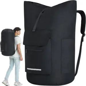 세탁 가방 엑스트라 라지 115L 백팩 헤비 듀티 스트랩이 달린 4개의 포켓이 있는 옷 바구니 기숙사 방을