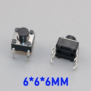 호환 10 개/몫 6x6mm 택트 스위치 촉각 푸시 버튼 키트 높이 4.3 5  13MM DIP 4P 마이크로 아두이노용 6x6