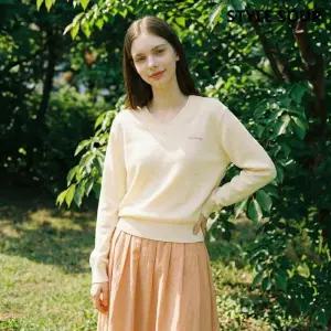 [숲][숲]브이넥 엠브로이더드 니트 (SC2LKF1)