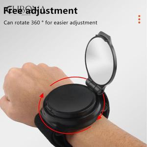 360 학위 조절 가능한 자전거 백미러 손목 밴드 후면보기 팔 착용 접이식 핸들 바 안전 거울