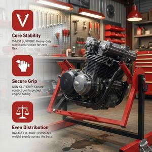 바이크 오토바이 엔진 스탠드 간편 조립 회전식 더트 바이크 (수직형 단기통 2행정 OR 4행정용)