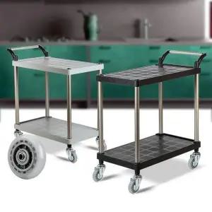 [하프클럽/셀러허브]PP 이동식선반 특대 무소음바퀴 주방카트 2단