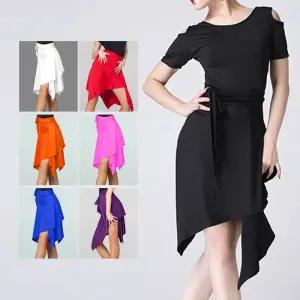 랩스커트 라인댄스복 스포츠댄스복 밸리 치마 사선라인 줌바 여성 무용 힙스카프 라인 여성 줌바웨어 스포츠