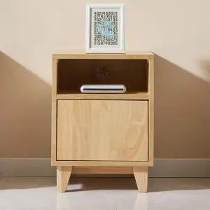 [하프클럽/셀러허브]비오드 고무나무 침대협탁 원목 수납장 400