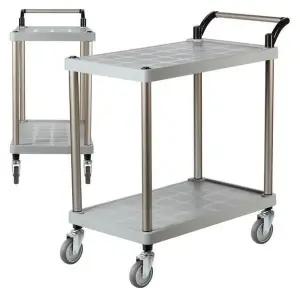 [하프클럽/셀러허브]PP 대 회색바퀴 운반카트 서빙카 웨건 2단