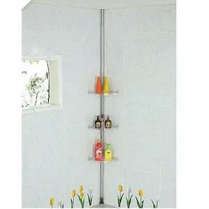 [하프클럽/셀러허브]다용도 공간활용선반 투명코너선반3단