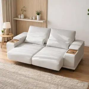 [인터데코]확장형 무빙 리클라이너 쇼파 3인 (충전,컵홀더) KC849