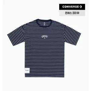 [컨버스](광주신세계)UCJ690-695 남성 여성 스트라이프 로고 루즈핏 반팔티 티셔츠 네이