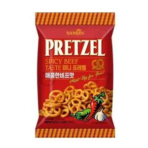 삼진 B9D4G2P9 미니프레첼 매콤비프 1박스 70gx24입