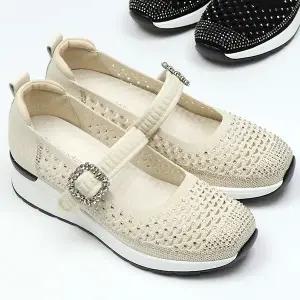 [하프클럽/더힐]더힐슈즈 비즈 메쉬 여성여자 여름 슬립온 운동화 스니커즈