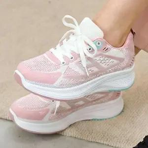 [하프클럽/더힐]더힐슈즈 니트 메쉬 여성여자 슬립온 운동화 스니커즈 3.5cm