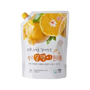 꽃샘 R1C5T2T6 별난 알맹이 한라봉 1kg 파우치 한라봉청 에이드