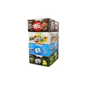 와우풍선껌4종세트 W8W4I7J5 소다+블랙레몬+콜라+레인보우(1곽씩)