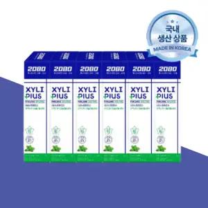 2080 주니어 자일리플러스 치약 80g 6입 (7세 이상) 어린이 충치예방 세트