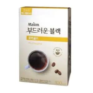 맥심 X0J7X1R9 부드러운 블랙 커피믹스 카골드 100T