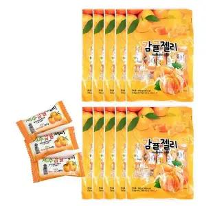 미성식품 D3D8O0Y5 감귤젤리 160g(10개) 만다린 젤리 간식