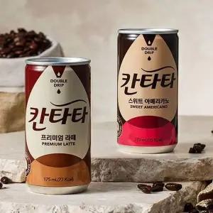 칸타타 J1P6U3R2 캔커피 라떼 아메리카노 175ml 30캔