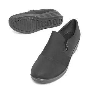 [옷자락]여성 봄 가을 일상용 웨지 통굽 편안한 슬립온 플랫슈즈