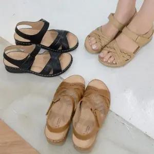 [옷자락]여자 위빙 크로스 버클 봄 여름 샌들