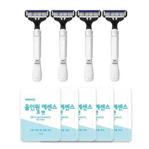 [하프클럽/오티마트]도루코 페이스4 휴대용 면도기 4P+에센스 로션 5P 세