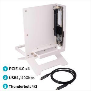 EGPU 썬더볼트 4/3 TB3/TB4 to PCIe X16 PCI-E 4.0 X4 도크 외장 그래픽 USB4 NUC ITX STX 노트북 PC 게이