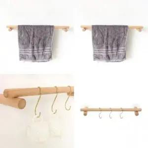 ( )우드 수건걸이 45cm 욕실걸이 욕실수건정리