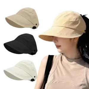 마스크거는 묶음머리 캡모자 여름 쿨 포니테일 여성용 여름 햇빛가리개 포니테일 여성 캡 묶음머리 선캡