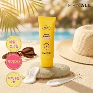 [메디올]메디올 장벽케어 선크림 50g 1개 SPF50+ PA++++ /무기자차 마일드선크림 미백 주름개선