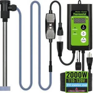 LINGLONGTEMP 2000W 잠수식 온수 욕조 및 수영장 팽창식 세례 풀 지상 스파 위한 온도 조절 GFCI가 포함된