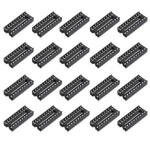 브레드보드 프로젝트 PCB 보드 디자인을 위한 MECCANIXITY 20Pcs DIP IC 칩 소켓 어댑터 20핀 구색 키트