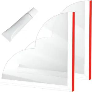 LustraBath 탈착식 욕조 스플래시 가드 2팩 실리콘 베이스와 아크릴 샤워 코너 워터 있는 워크인 시 물을