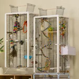 아크릴 새장 케이지 마트 하늘다람쥐 하우스 메쉬 투명 양면 앵무새