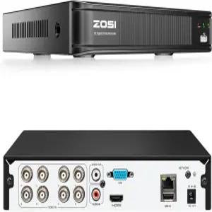 ZOSI H.265+ 5MP 3K 라이트 CCTV DVR 8 채널 전체 1080p AI 인체 차량 감지 원격 액세스 하이브리드 기능