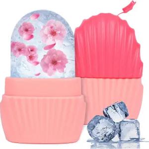 얼굴 눈 목용 스 큐브 롤러 모공 축소를 위한 재사용 가능한 실리콘 몰드 인어 껍질 모양 주름 방지 및