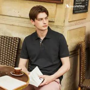 아쿠아스큐텀 26SS 남성 듀얼 콤팩트 머서라이즈 티셔츠 2종