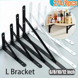 접이식브라켓 8개 중형 부하용 금속 선반 브래킷 12인치 L자형 벽걸이 지지대 앵글 삼각대