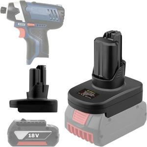 Bosch 18V GBA 배터리용 어댑터 변환기는 및 12V GPA 무선 전동 공구용으로 변환됩니다.